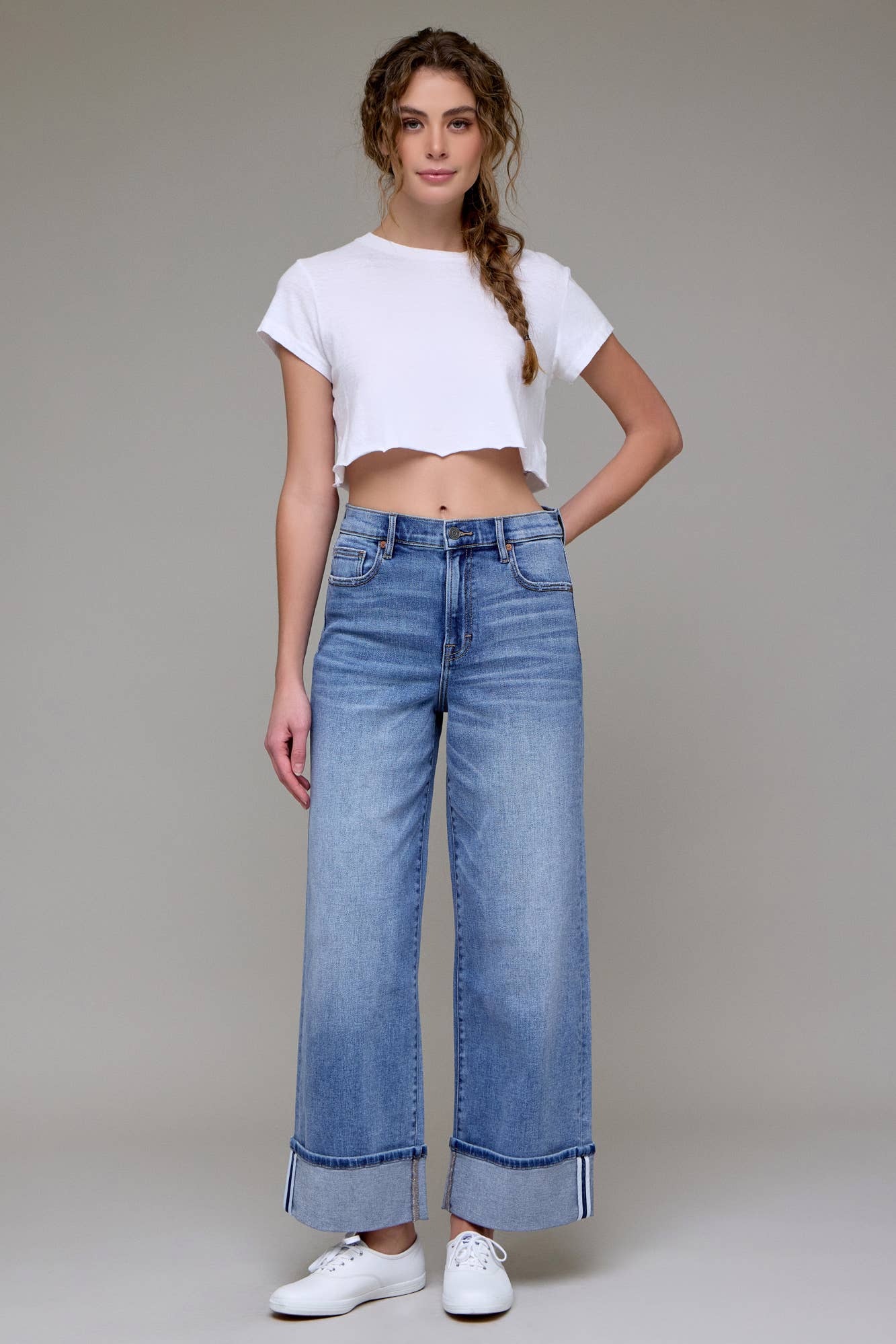 Cuffed Stretch Relaxed Denim