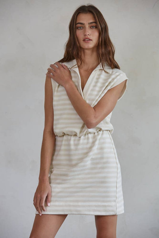 Wren Striped Sleeveless Mini Dress