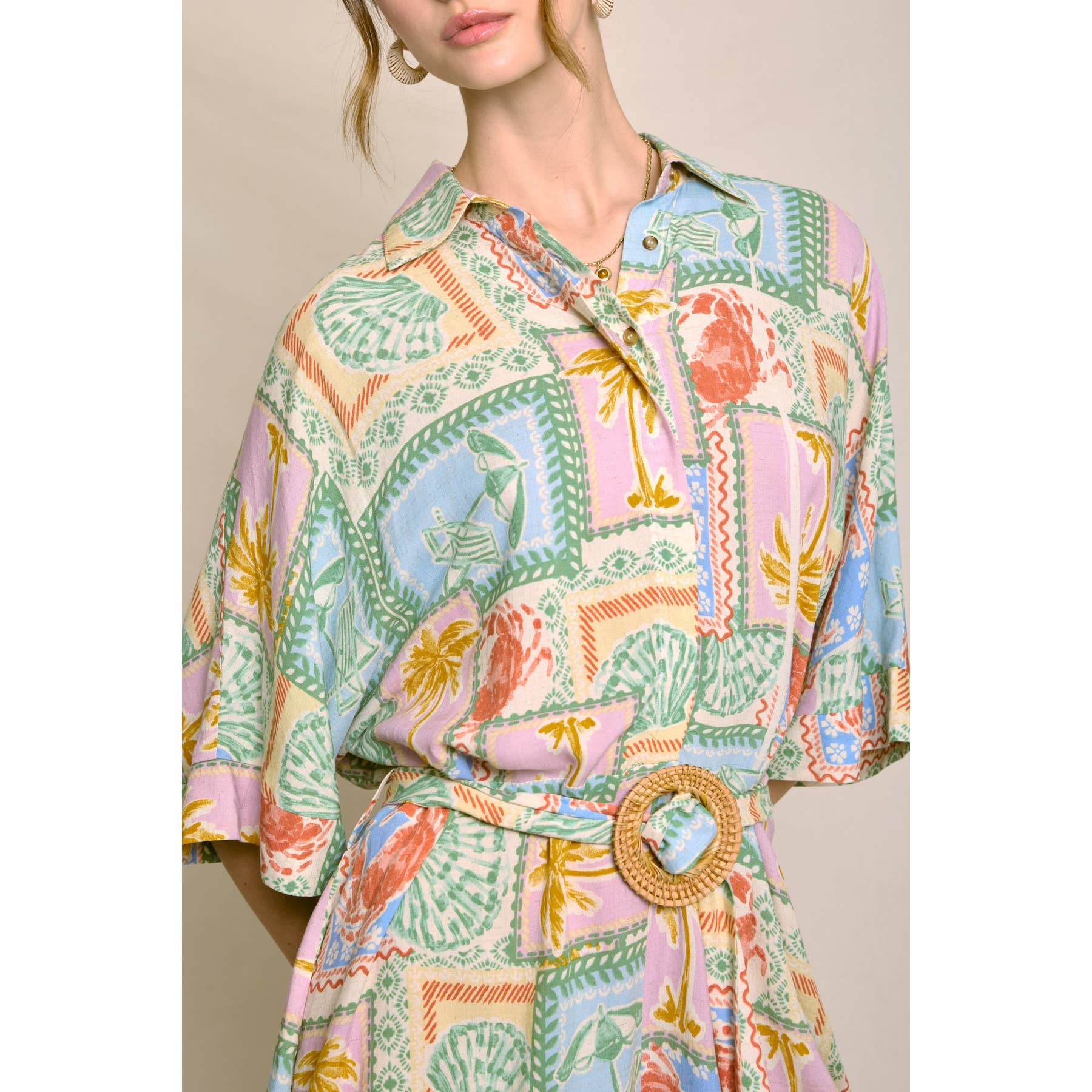 Ivy Paradise Belted Romper