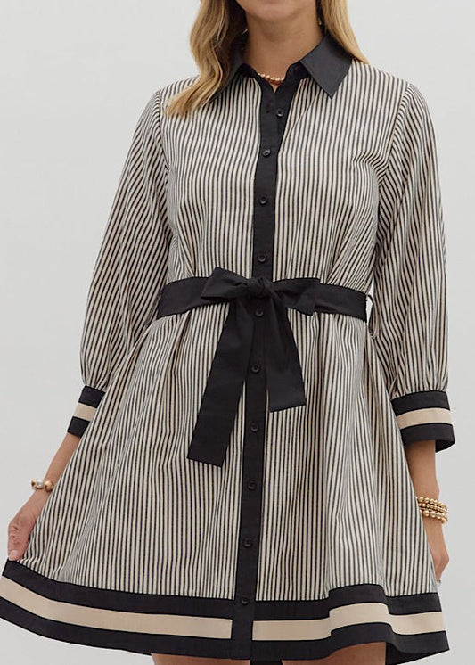 Sofia Contrast Mini Dress
