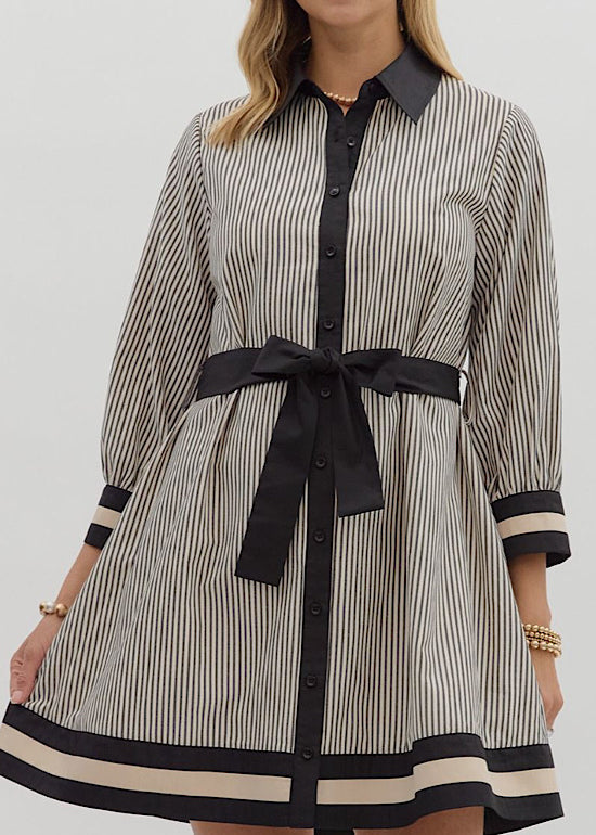 Sofia Contrast Mini Dress