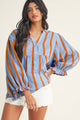 Madison Ruffled Sleeve Loose Shirt