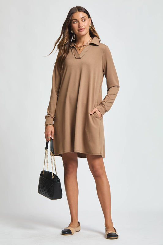 French Terry Mocha Dress