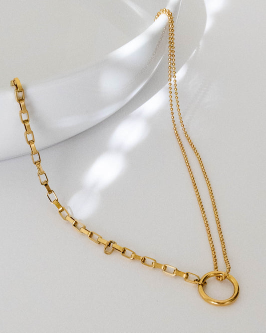 DRIFT Gold Circle Chain Necklace
