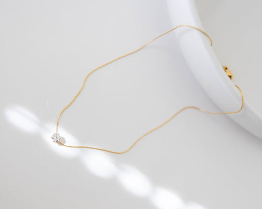 DRIFT Gold Round Diamond Necklace