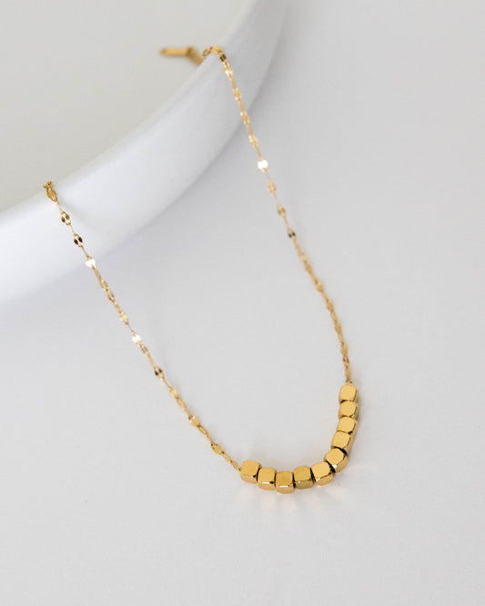 DRIFT Gold Beaded Necklace