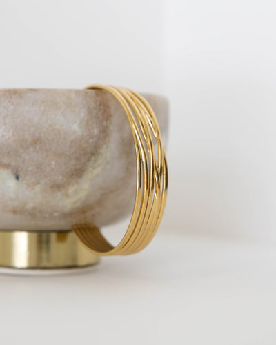 DRIFT Gold Bar Cuff Bracelet