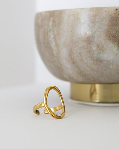 DRIFT Gold Oval Ring