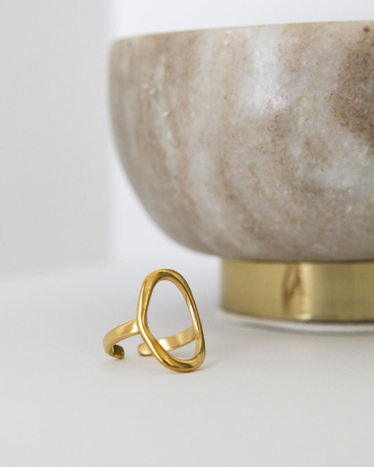 DRIFT Gold Oval Ring