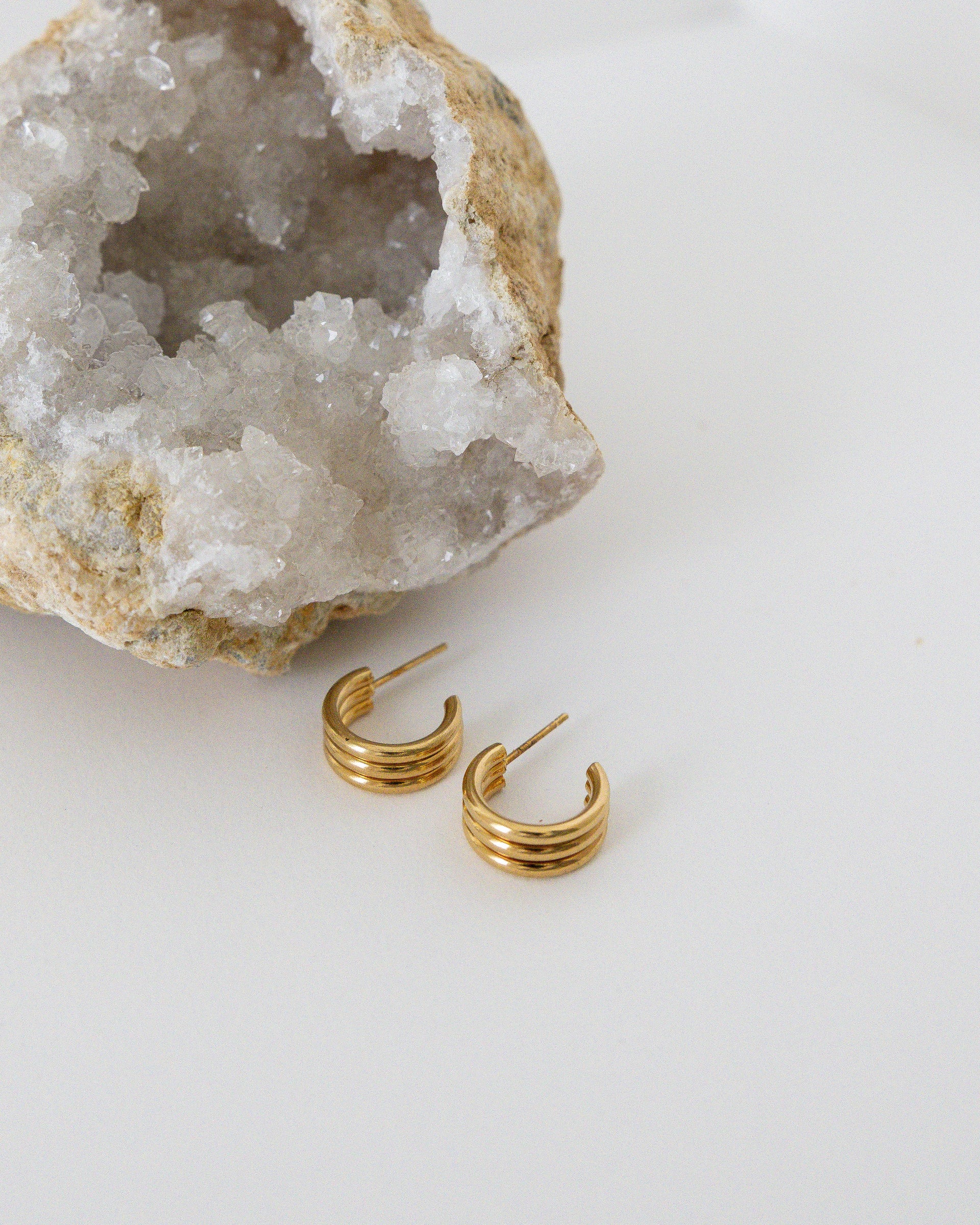 DRIFT Gold Bar Hoops