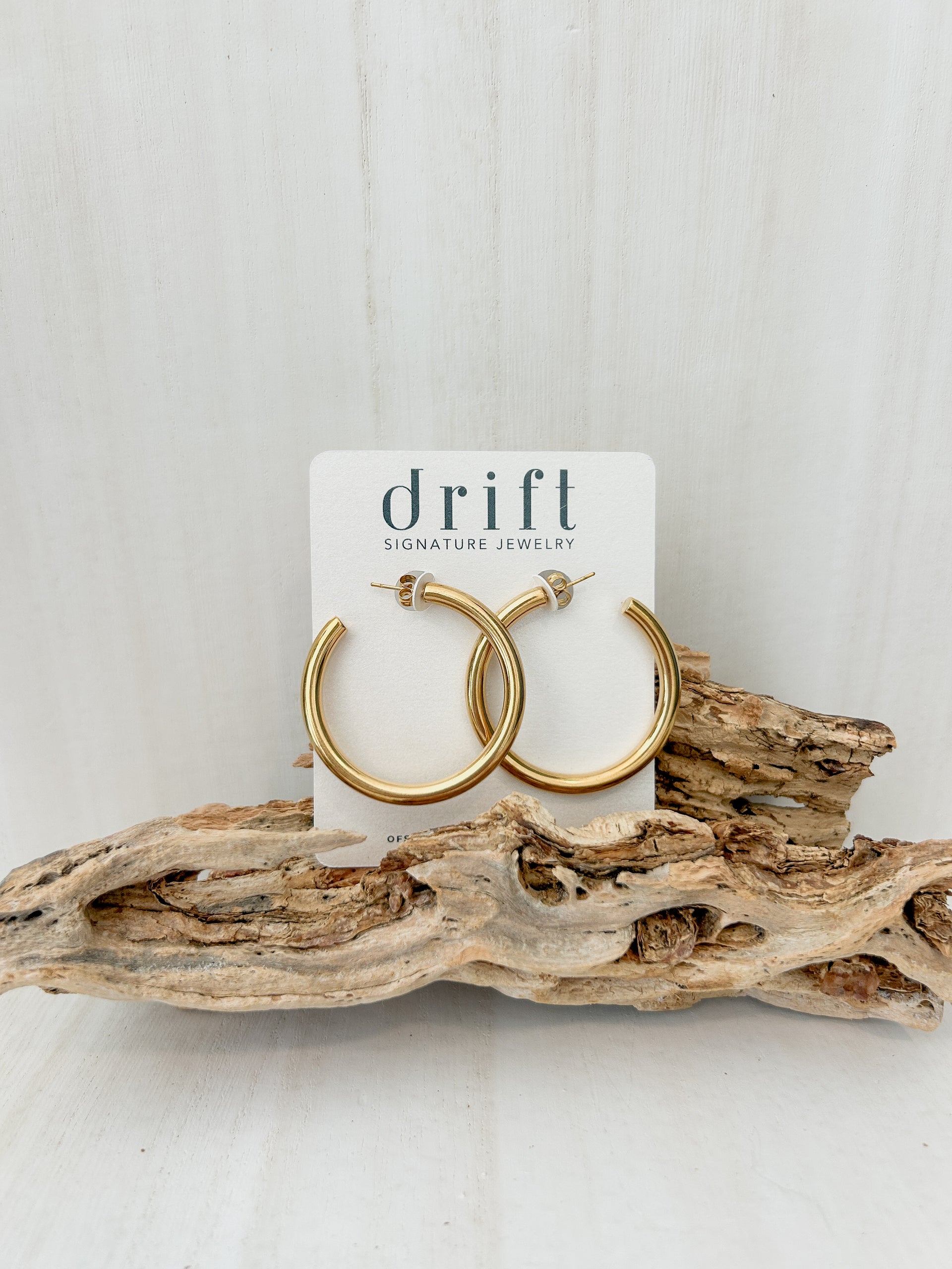 DRIFT Gold Hoop Earrings
