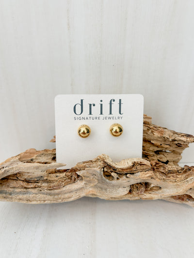 DRIFT Gold Ball Stud Earrings