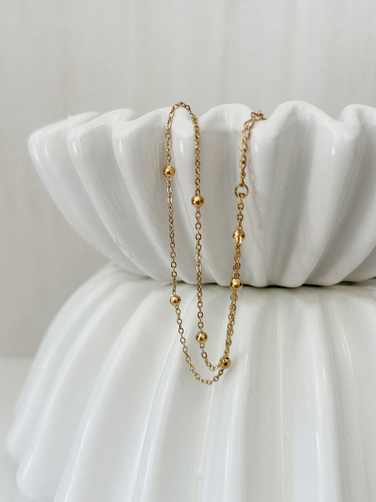 DRIFT Gold Ball Bead Chain Bracelet