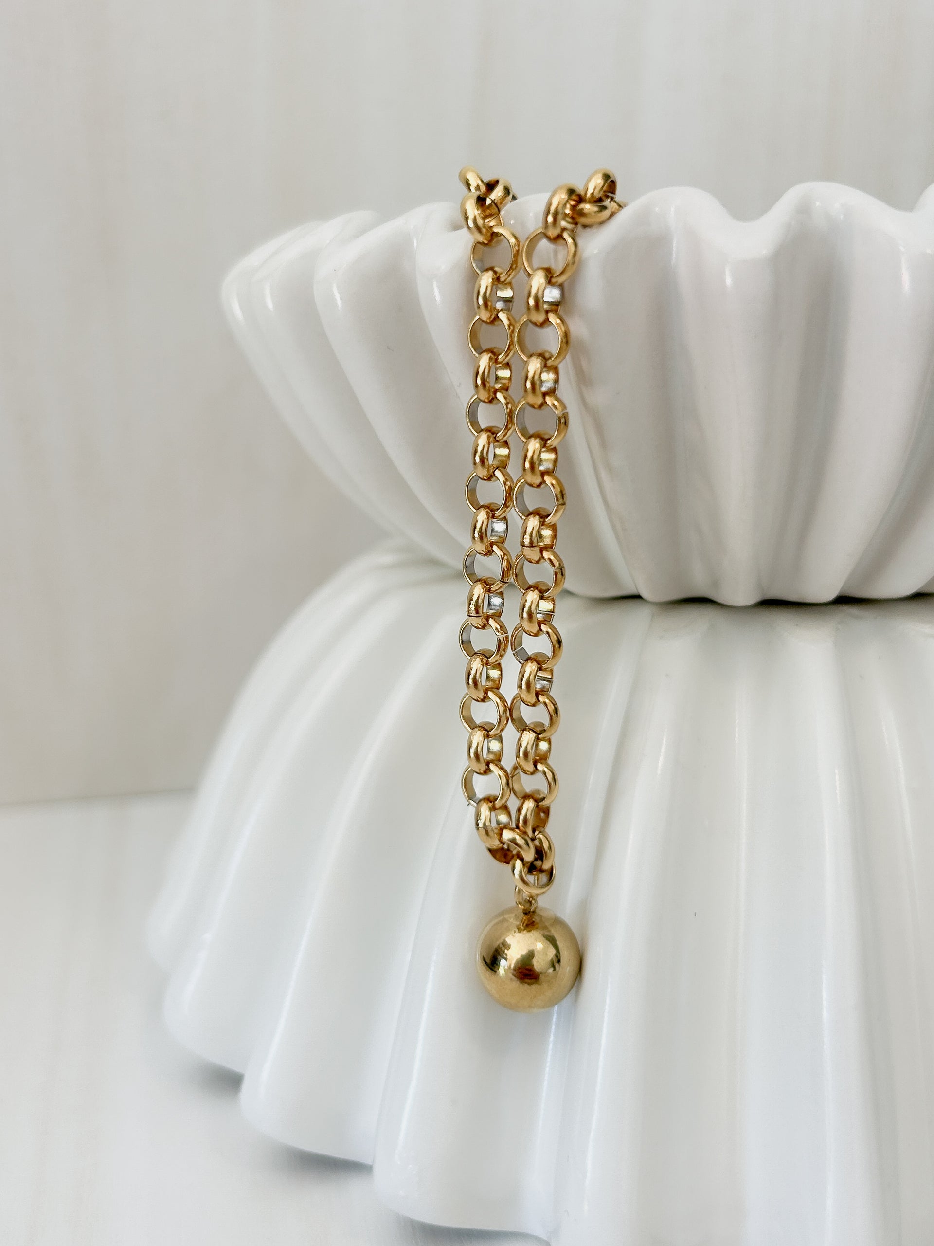 DRIFT Gold Link Ball Bracelet
