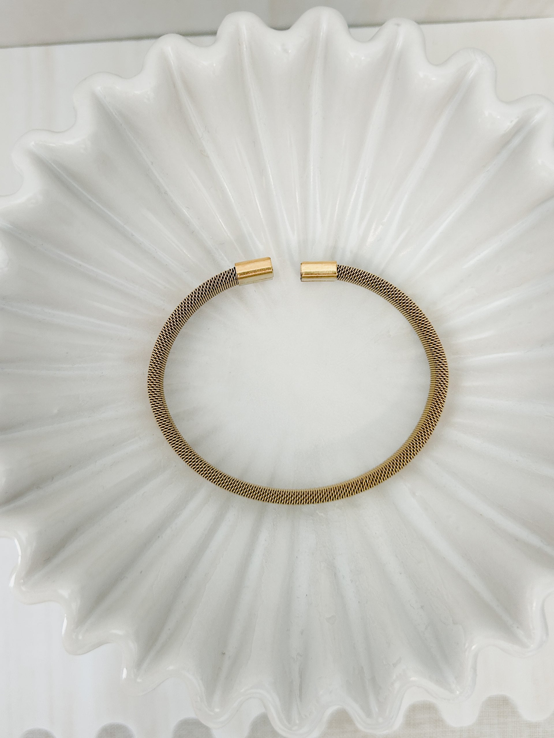 DRIFT Gold Textured Cuff Bracelet