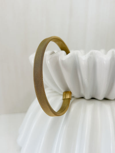 DRIFT Gold Textured Cuff Bracelet