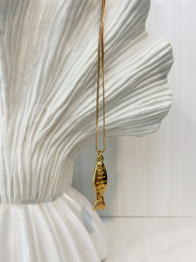 DRIFT Gold Small Fish Necklace