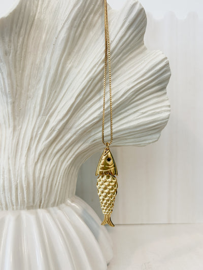 DRIFT Gold Fish Necklace