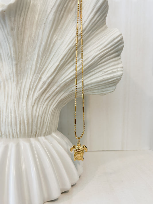 DRIFT Gold Turtle Necklace