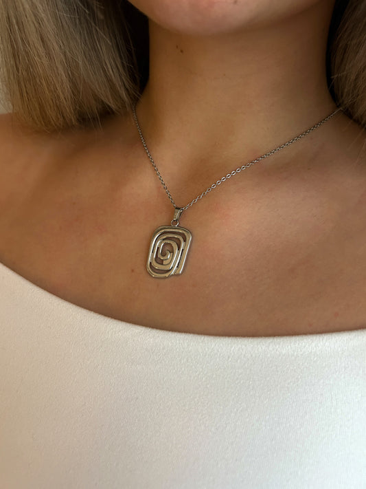 DRIFT Silver Swirl Necklace