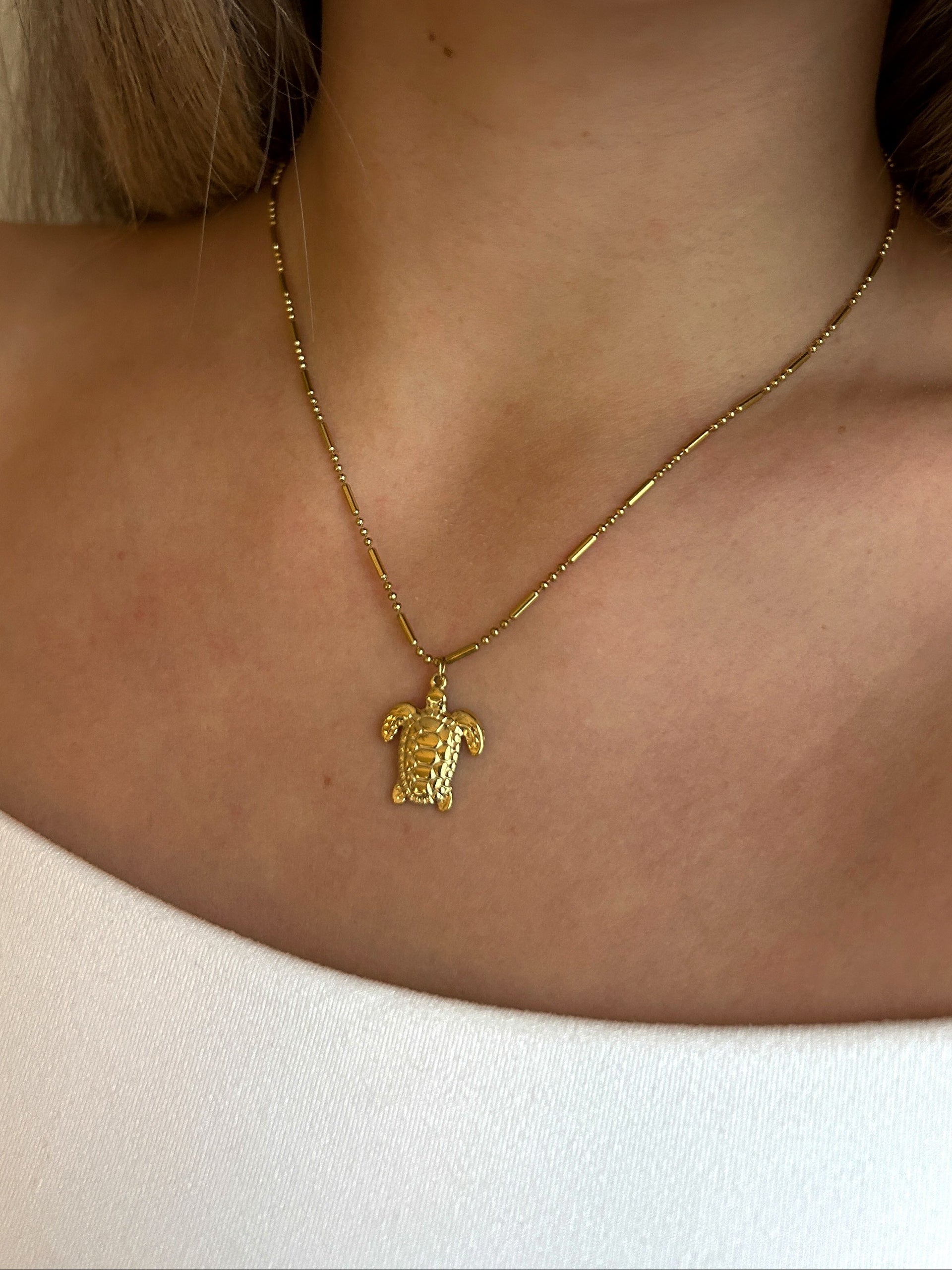 DRIFT Gold Turtle Necklace
