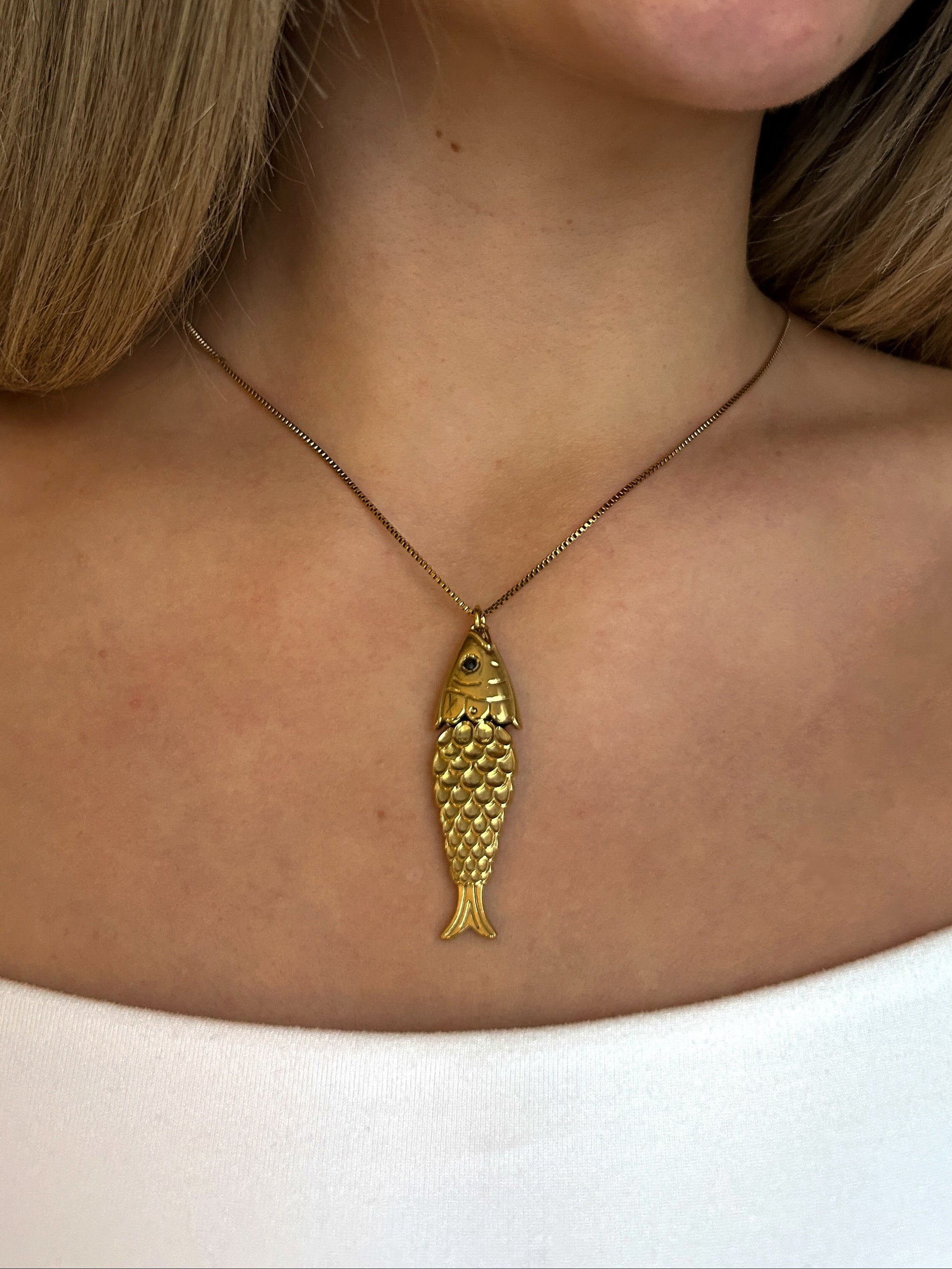 DRIFT Gold Fish Necklace