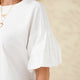Camille Top with Pearl Puff Sleeve