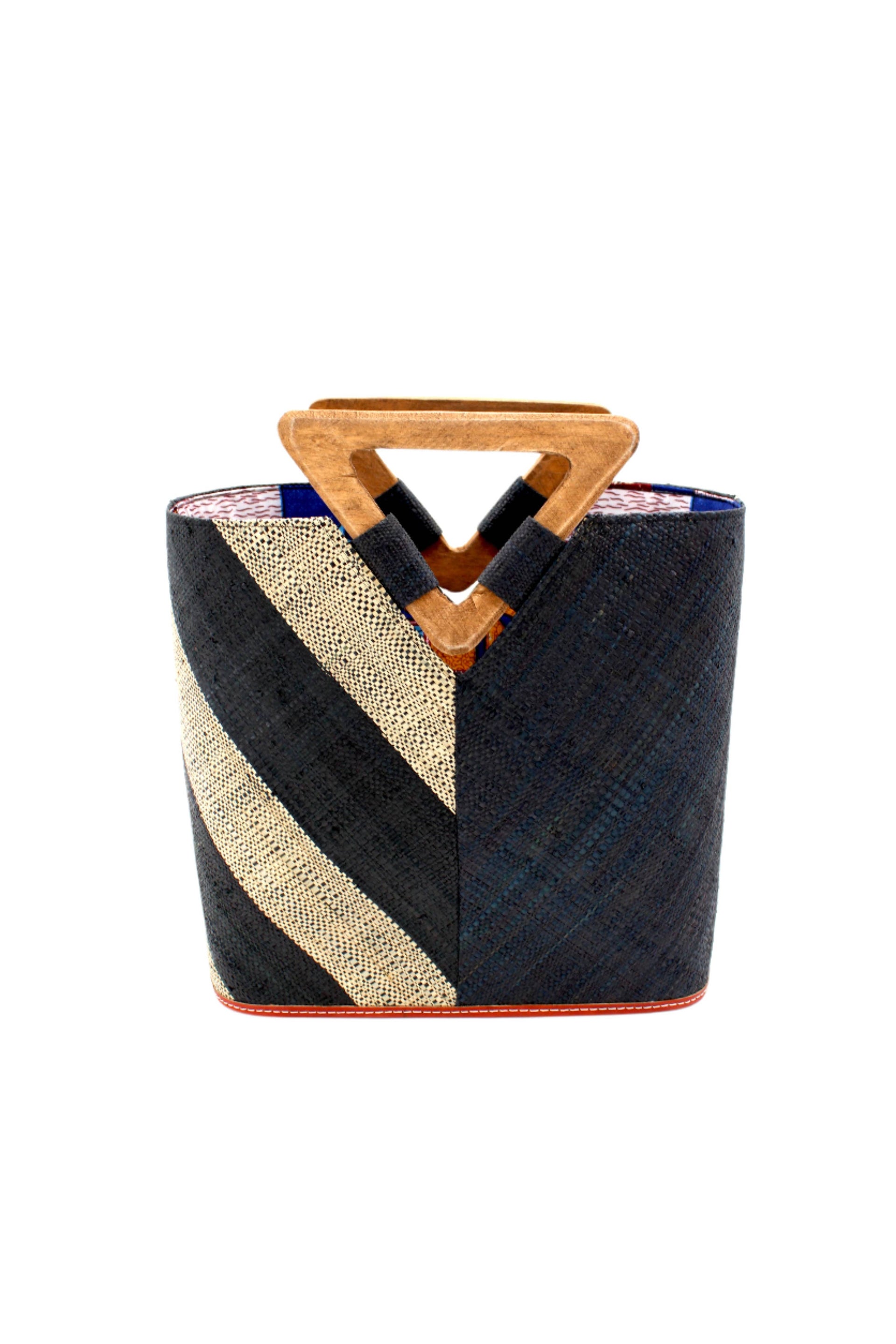 Zuki Two Tone Straw Handbag