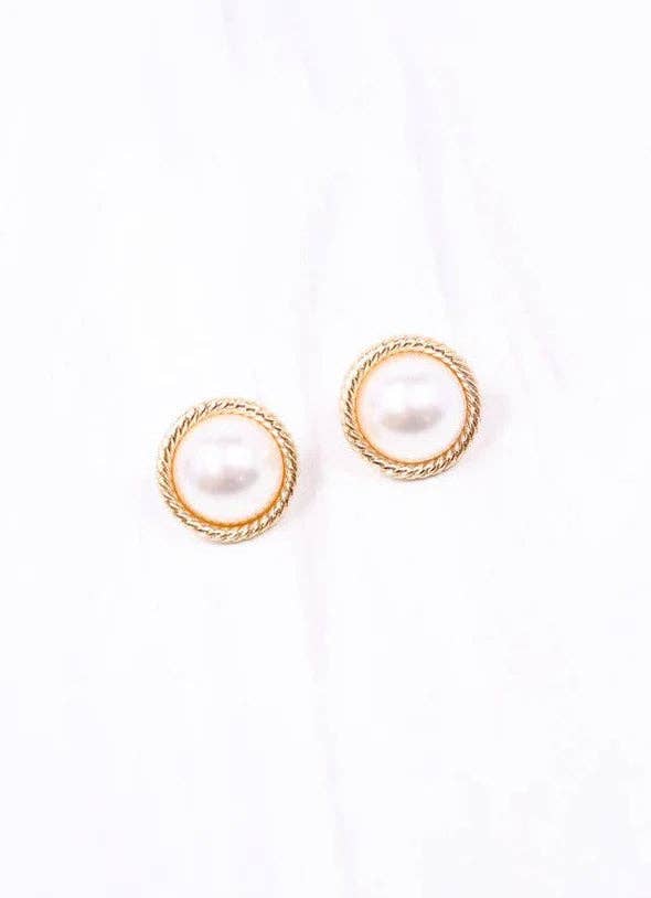 Gosling Pearl Stud Earring Gold