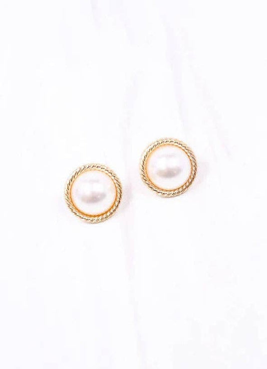 Gosling Pearl Stud Earring Gold