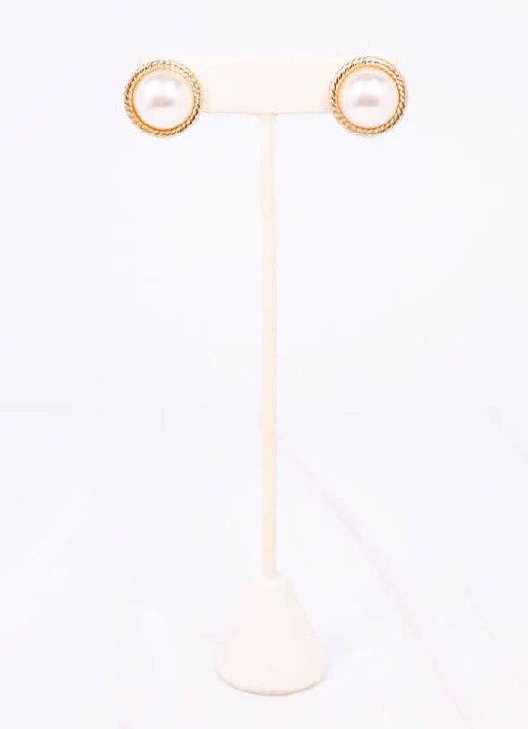 Gosling Pearl Stud Earring Gold