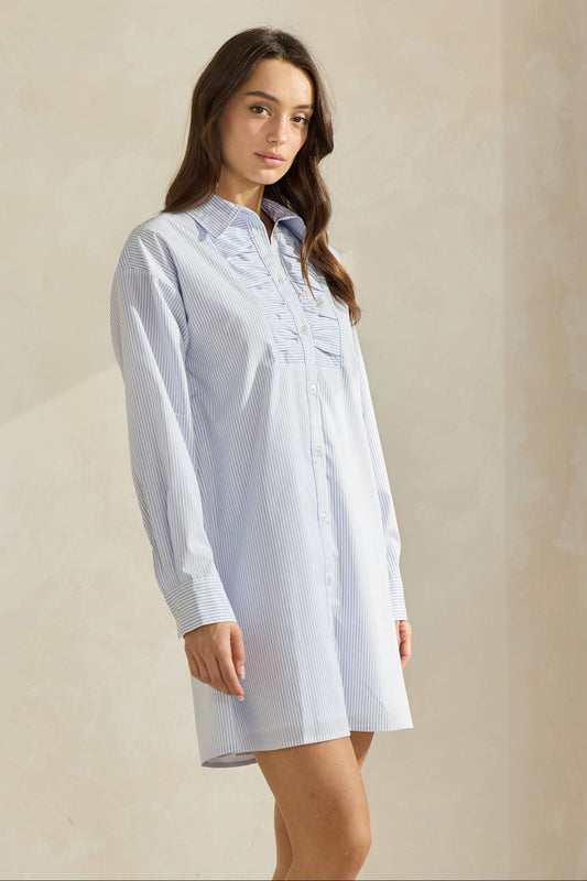 Striped Nautical Shirt Dress - Cohen Style