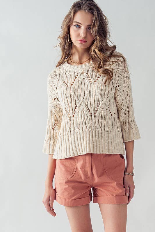 Cream Shoreline Sweater