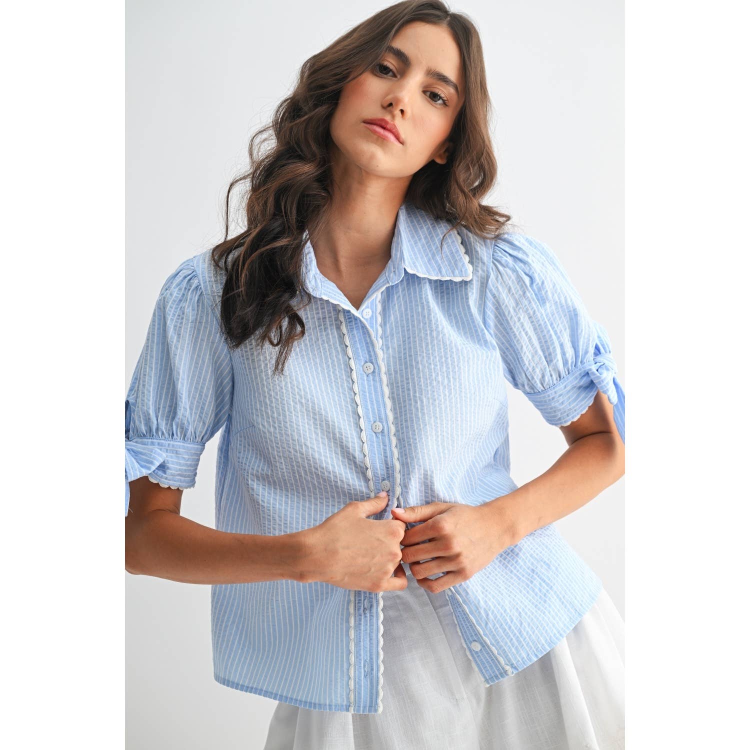 Blair Blue Striped Blouse