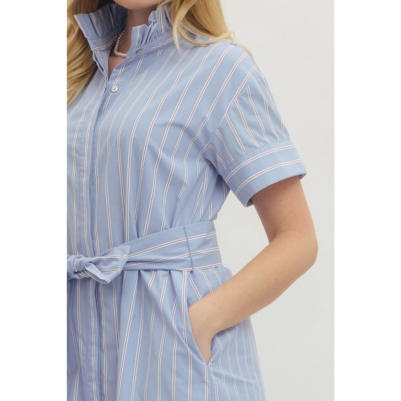 Marina Ruffle Collar Dress