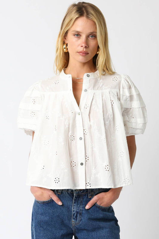 Tilly Bubble Shirt - White