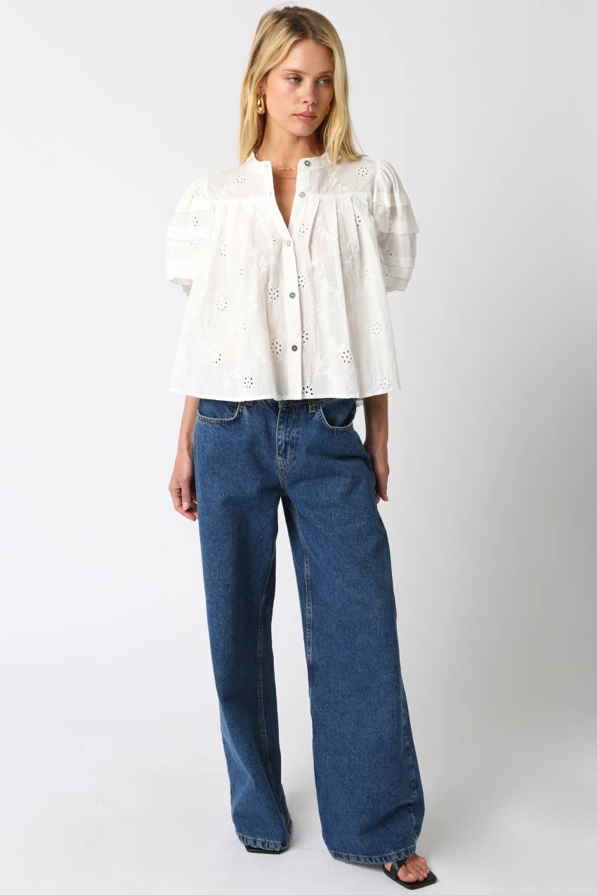 Tilly Bubble Shirt - White