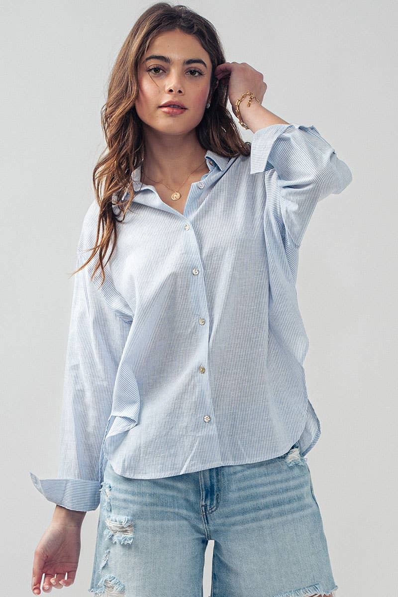 Pinstripe Button Down