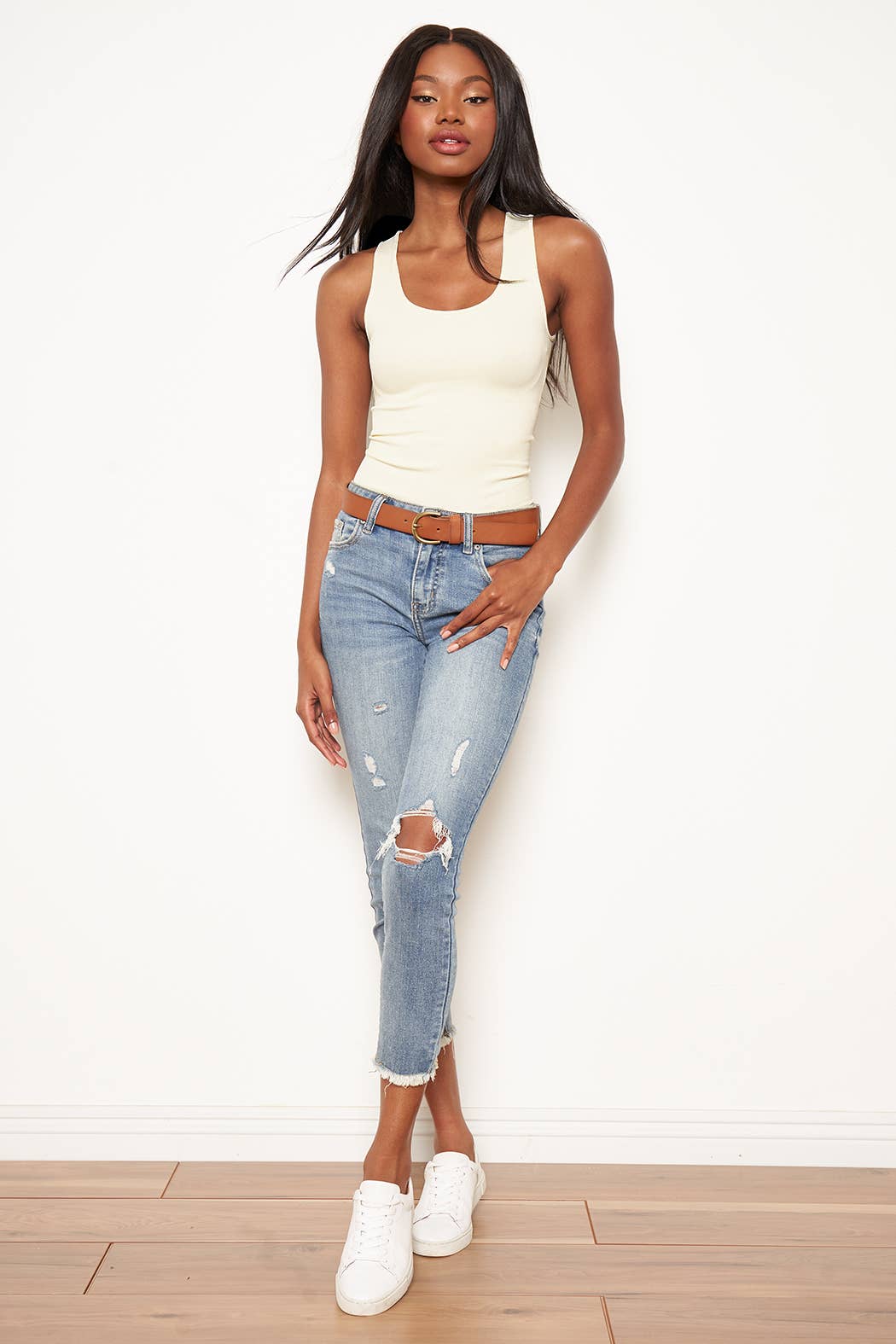 Seamless Tank Top: White