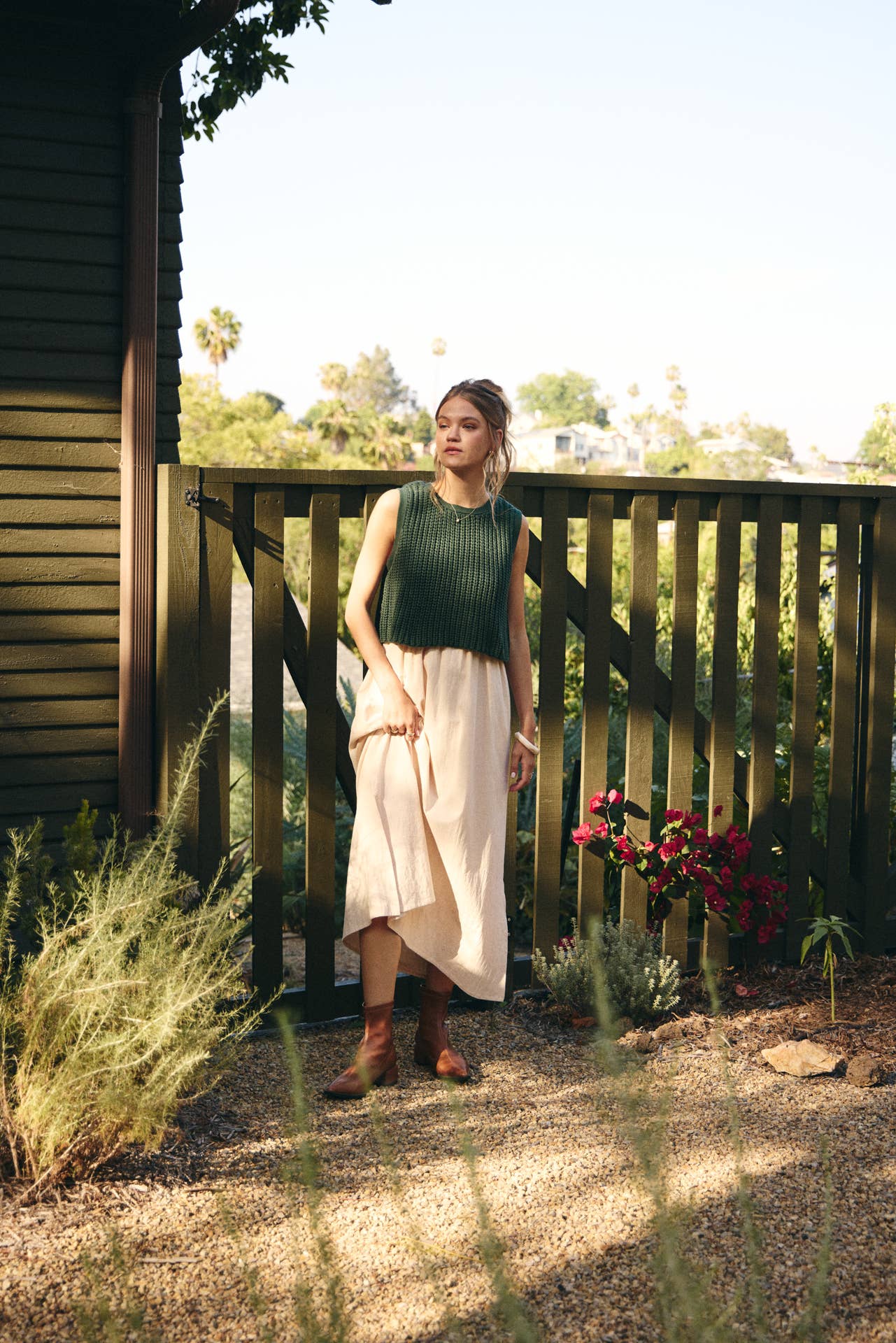 Latte Chunky Sweater Midi