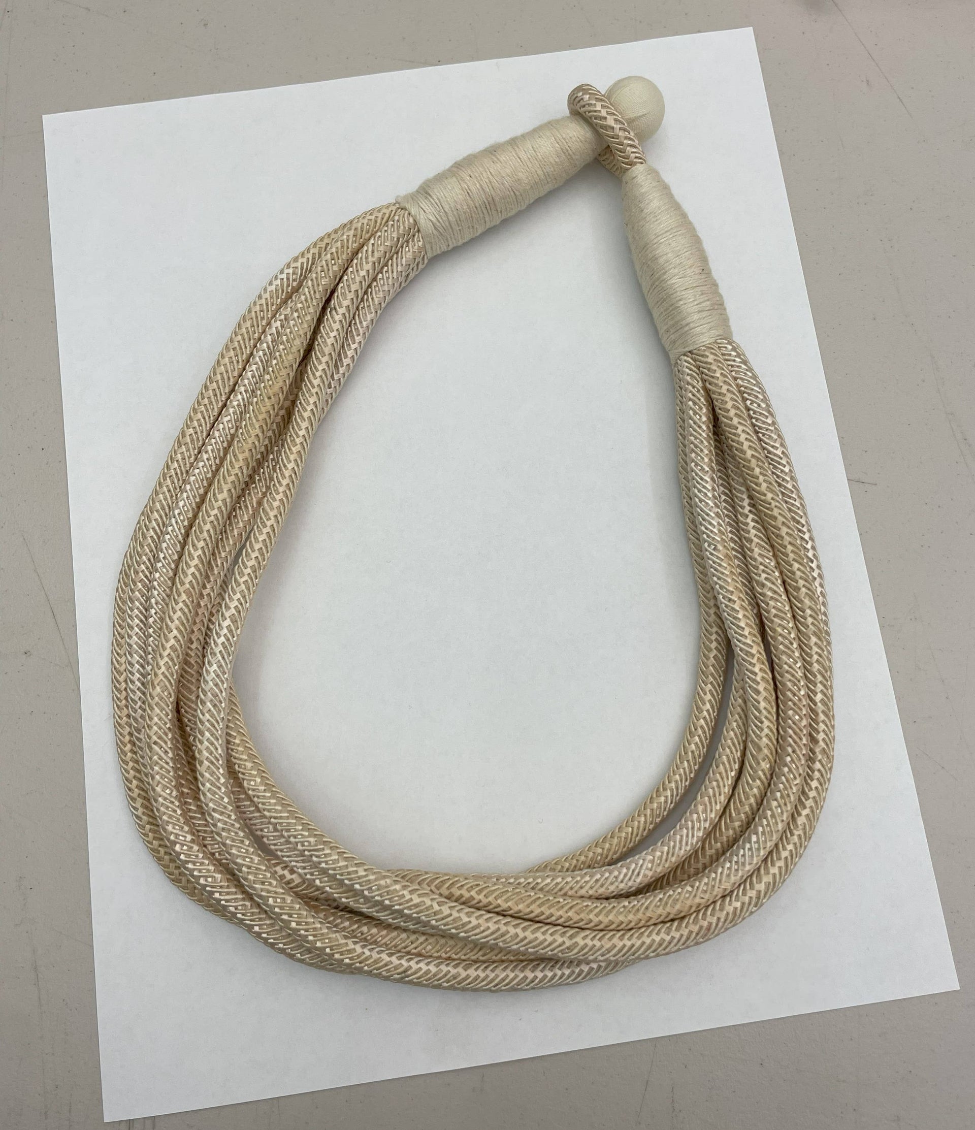 Ecru Slub Strand Necklace