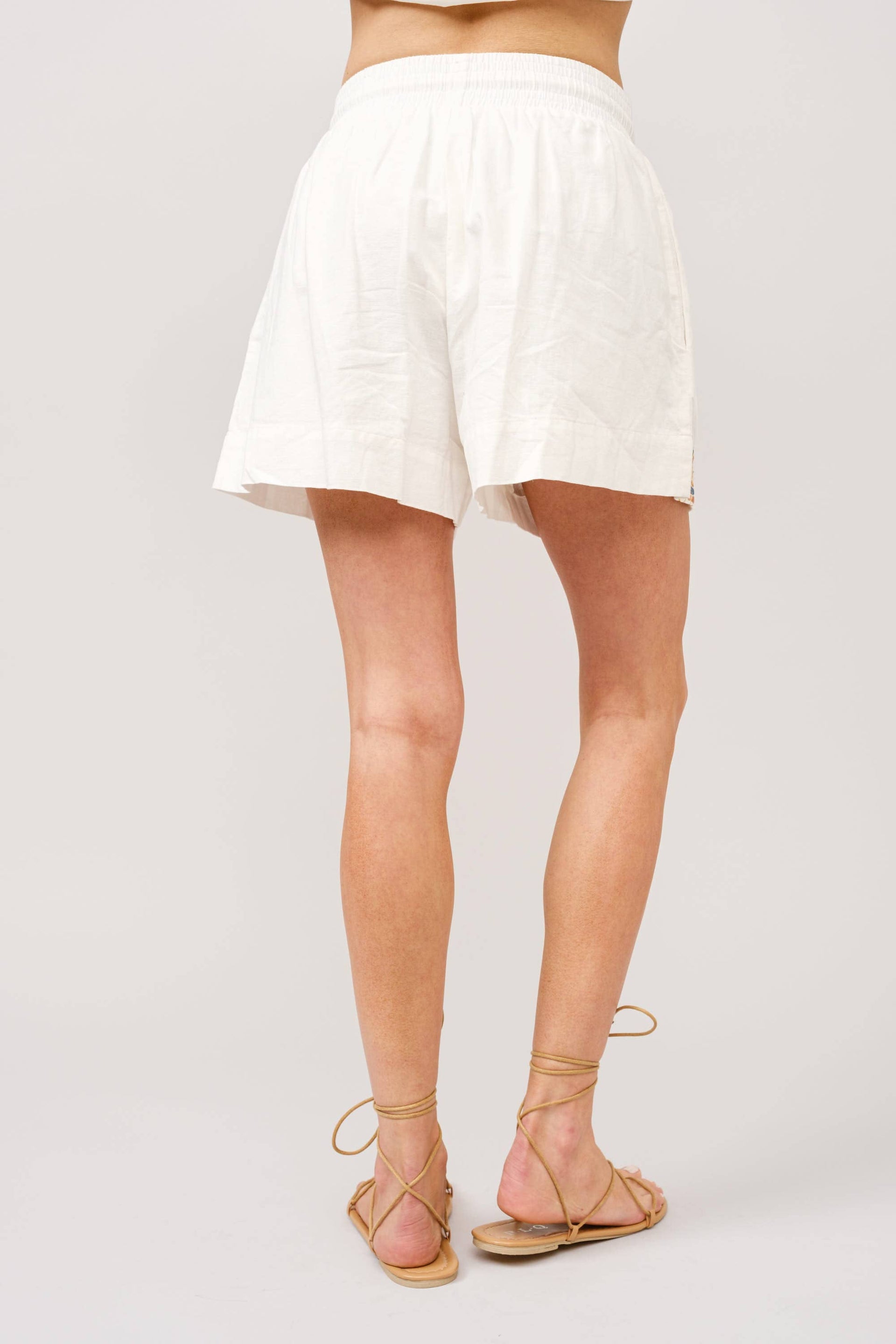 Seashell Embroidered Shorts