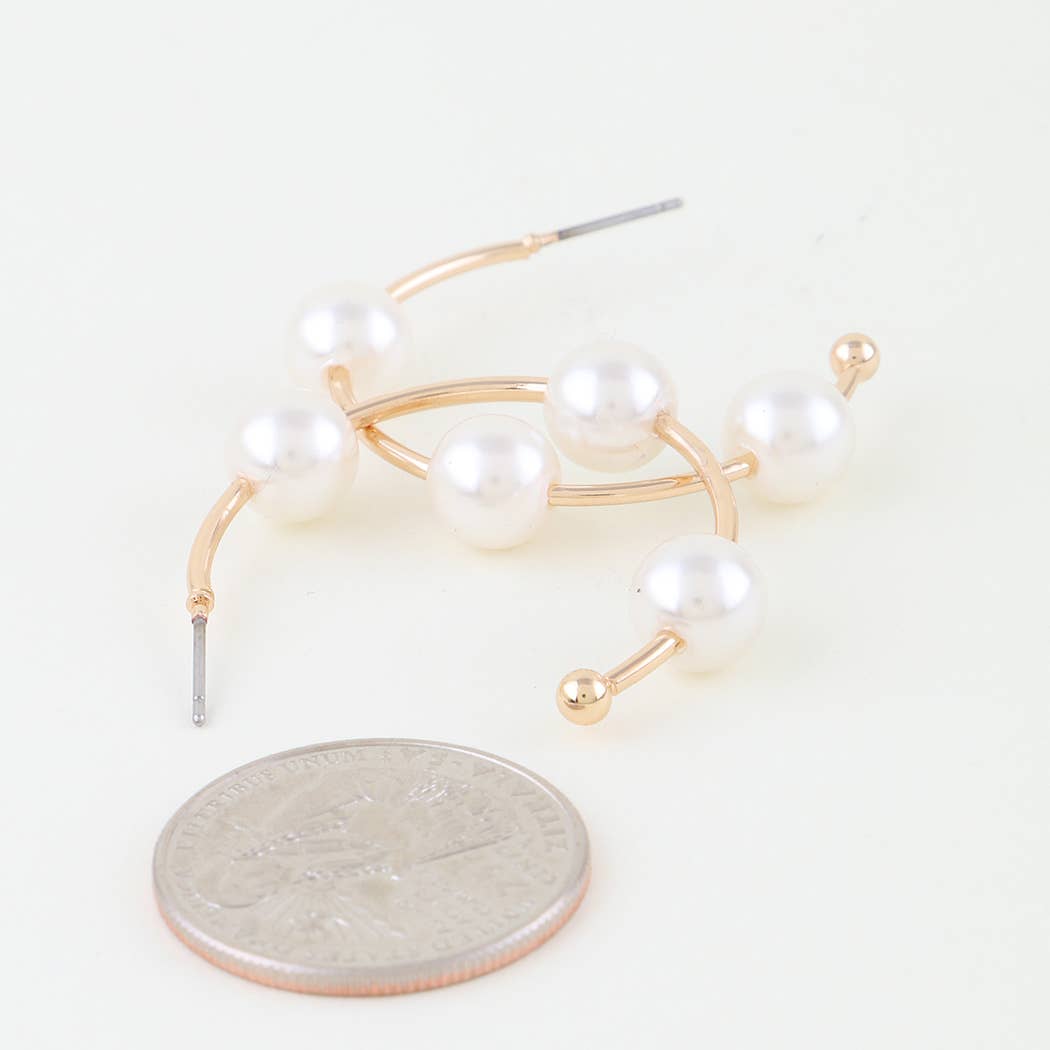 Pearl Hoop Earrings