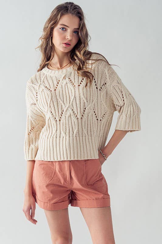 Cream Shoreline Sweater