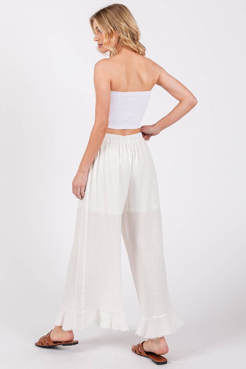 Wide Ruffle Pants