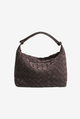 Suede Hobo Bag: Chocolate