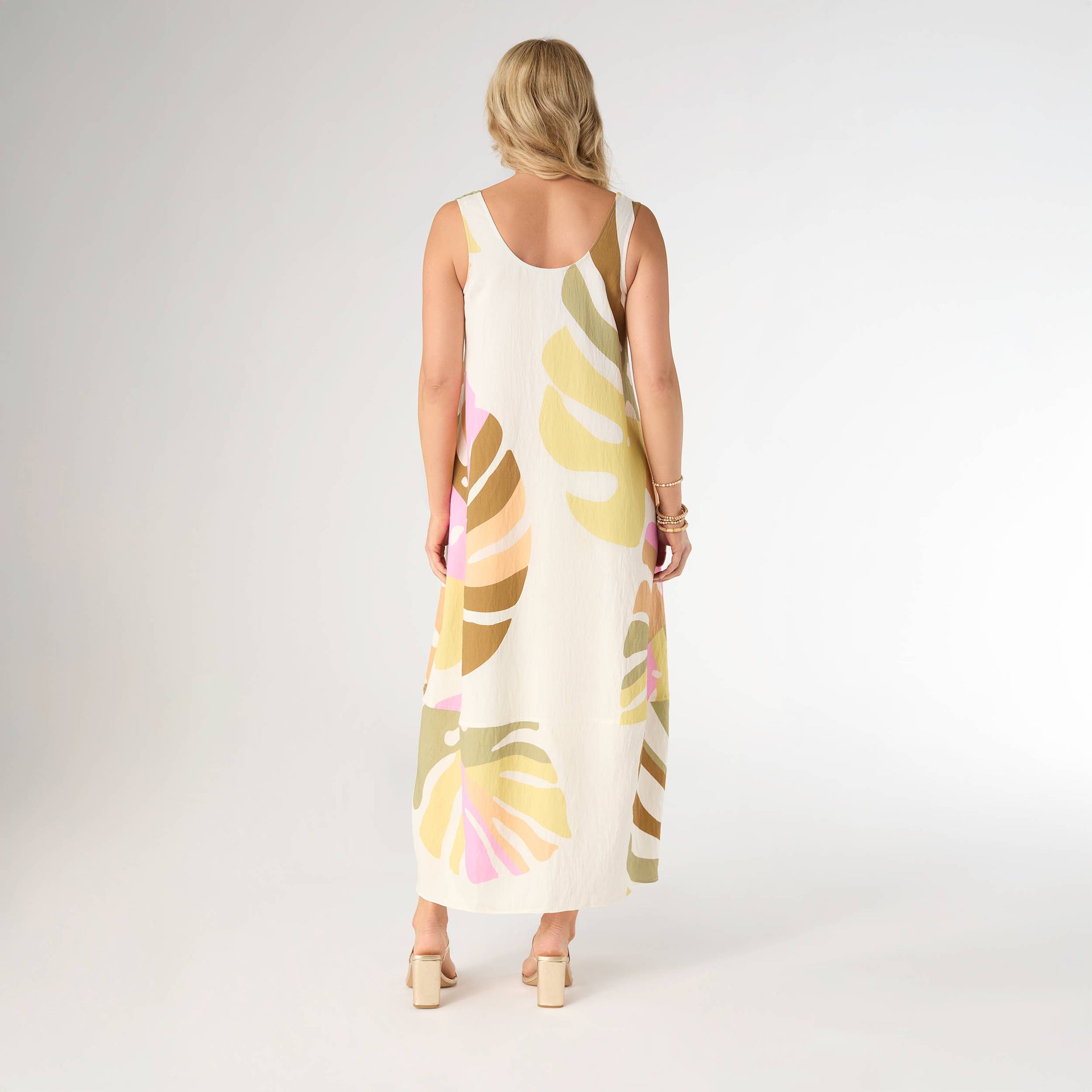 Nola Relaxed Tank Dress with Side Pockets: Mixed Sorbet