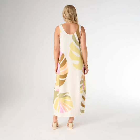 Nola Relaxed Tank Dress with Side Pockets: Mixed Sorbet