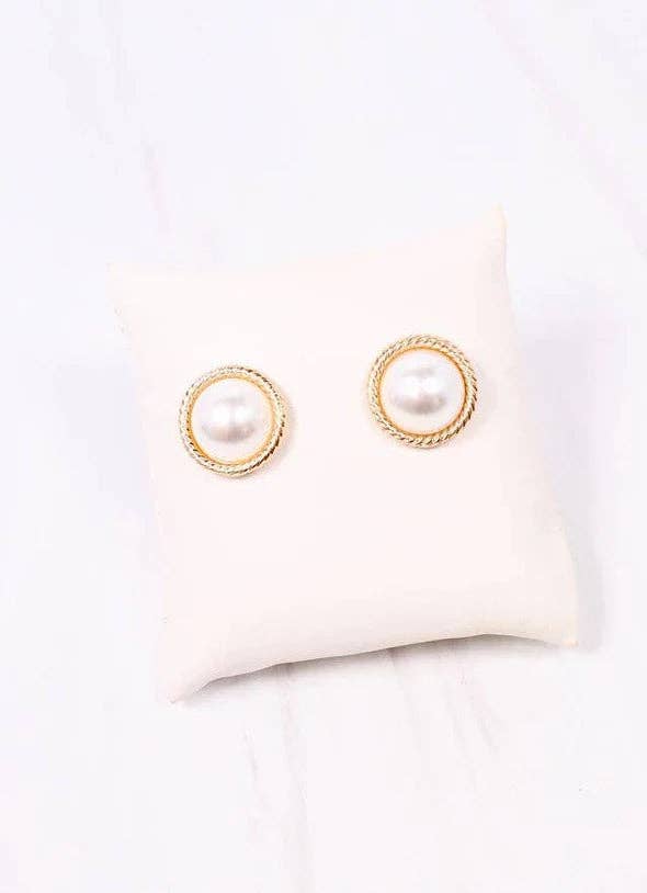 Gosling Pearl Stud Earring Gold