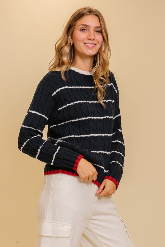 Nautical Cable-knit Sweater